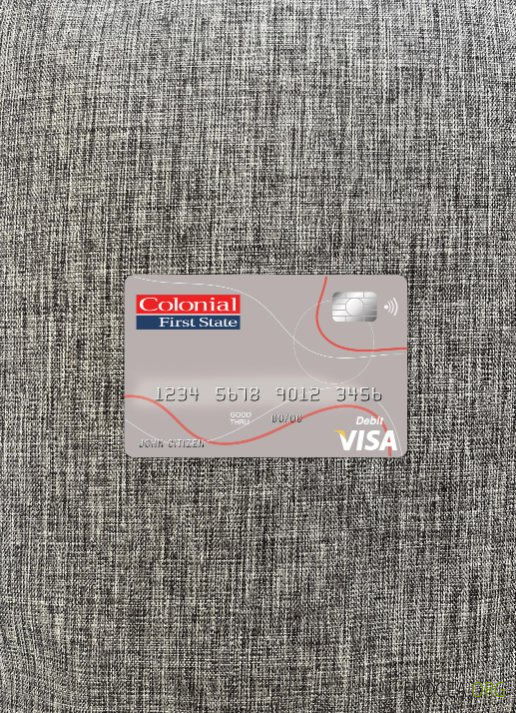 Australie Colonial First State Bank Visa Card photolook , avant